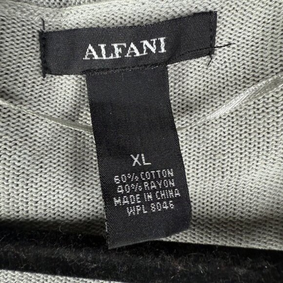 Alfani Cardigan Sweater Womens XL Gray Long Sleeve Open‎ Front Lightweight Knit - Picture 6 of 11